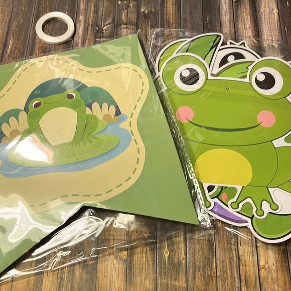5for$10 Frog Party Supplies Birthday Decorations Banner, Cake Topper, & Balloons - Picture 3 of 12